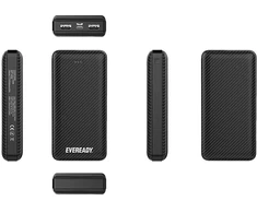 „Eveready PX20B“ – išorinė baterija, 20000 mAh, 2x USB-A, juoda
