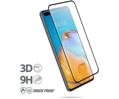 Crong 3D Armour Glass 9H Full Screen Apsauginis stiklas Huawei P40 + montavimo rėmelis