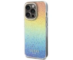 Dėklas Guess IML Faceted Mirror Disco Iridescent na iPhone 15 Pro - daugialypė terpė