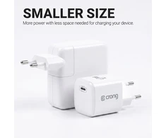 Įkroviklis USB-C 40 W Crong NEO GaN, tamsiai mėlynas