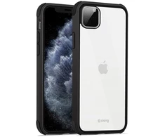 Crong Trace Clear Cover - Hybrid Protective dėklas skirtas Apple iPhone 11 Pro Juodas/Juodas