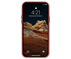 Crong Essential Cover - Leather dėklas skirtas Apple iPhone 12 Pro Max Raudona