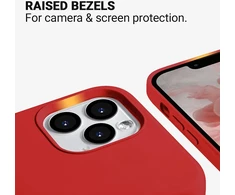 Crong Color Cover Liquid Silicone dėklas skirtas Apple iPhone 13 Pro Max Raudona
