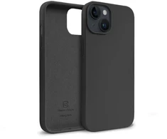 Crong Color Cover Liquid Silicone dėklas skirtas Apple iPhone 14 Max Juodas