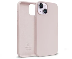 Crong Color Cover Liquid Silicone dėklas skirtas Apple iPhone 14 Max Sand Rožinė
