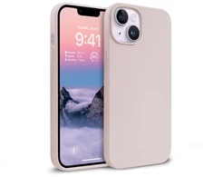 Crong Color Cover Liquid Silicone dėklas skirtas Apple iPhone 14 Max Sand Rožinė