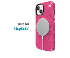 Speck Presidio2 Grip + MagSafe - dėklas skirtas Apple iPhone 14 Plus su MICROBAN coating Digitalpink / Blossompink / Baltas