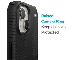 Speck Presidio2 Grip + MagSafe - dėklas skirtas Apple iPhone 14 Plus su MICROBAN coating Juodas / Juodas / Baltas