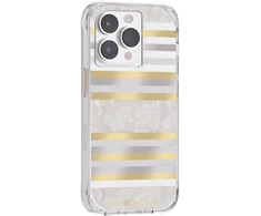 Case-Mate Pearl Stripes MagSafe - dėklas decorated su mother-of-pearl skirtas Apple iPhone 14 Pro Pearl Stripes