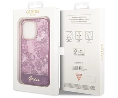 Dėklas iPhone 14 Pro Max Guess Porcelain, fuksijų