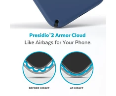Speck Presidio2 Pro - dėklas skirtas Apple iPhone 15 Plus / 14 Plus su MICROBAN coating Coastal Mėlyna / Juodas / Baltas