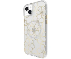Case-Mate Floral Gems MagSafe - Apple iPhone 15 Plus dėklas Gold