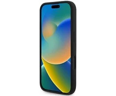 Karl Lagerfeld KLHMP16SSKCHPPLK Apple iPhone 16 6.1″ juodos spalvos kietas dėklas Silicone Double Heads Print MagS