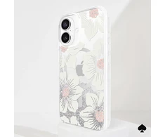 Kate Spade New York Liquid Glitter MagSafe - dėklas skirtas Apple iPhone 16 Hollyhock Floral