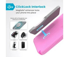 Dėklas Speck Presidio2 Grip ClickLock &amp; MagSafe do iPhone 16 Plus rožinė
