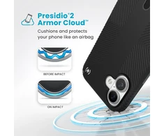 Dėklas Speck Presidio2 Grip ClickLock &amp; MagSafe do iPhone 16 Plus juoda