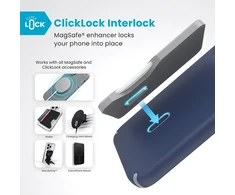 Dėklas Speck Presidio2 Pro ClickLock &amp; MagSafe do iPhone 16 Plus tamsiai mėlyna
