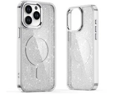dėklas iPhone 16 Pro“ – baltas su blizgučiais