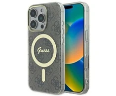 Original dėklas GUESS IML 4G Magsafe GUHMP16LH4STW skirtas Apple iPhone 16 Pro rudos spalvos
