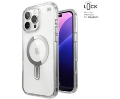 Dėklas Speck Presidio Perfect-Clear ClickLock &amp; MagSafe do iPhone 16 Pro Max permatomas