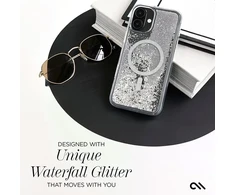 Case-Mate Waterfall MagSafe - dėklas skirtas Apple iPhone 16 Sidabrinis