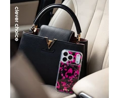 Dėklas iPhone 17 Crong Deluxe MAG Cover, rožinis Tortoise