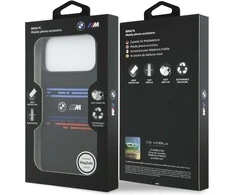BMW M Silicon Horizontal Line MagSafe dėklas Apple iPhone 17 Pro Max juodos spalvos