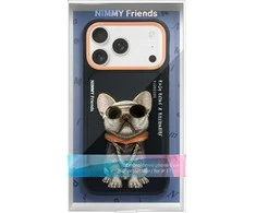 Dėklas iPhone 17 Pro Nimmy Glasses Cool Dog – stilingai apsaugai su žaismingu akcentu.
