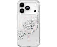 UNIQ Coehl Crystelle dėklas skirtas Apple iPhone 17 Pro Magnetic Charging sidabro spalvos