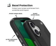 Speck Presidio2 Grip ClickLock &amp; MagSafe - dėklas Apple iPhone 17 Juodas / Slate Pilkas / Baltas