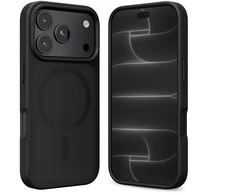 Dėklas iPhone 18 Pro / 17 Pro Crong Hybrid Matte Magnetic, juodas