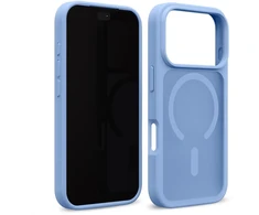 Dėklas iPhone 18 Pro / 17 Pro, mėlynas, Crong Hybrid Matte Magnetic