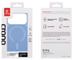 Dėklas iPhone 18 Pro Max / 17 Pro Max Crong Hybrid Matte Magnetic, mėlynas