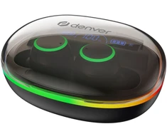 Dėklas Juodos belaidės Bluetooth ausinės Denver TWE-55B