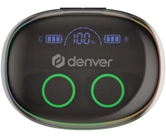 Dėklas Juodos belaidės Bluetooth ausinės Denver TWE-55B