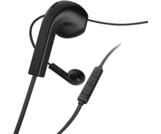 Dėklas Juodos laidinės stereo ausinės su 3,5 mm jungtimi