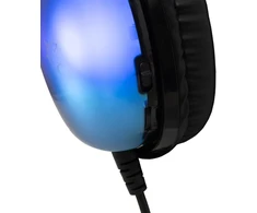Dėklas Juodos žaidimų ausinės Baltas Shark Peacock-2 su RGB apšvietimu