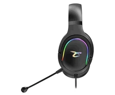Dėklas Juodos žaidimų ausinės su mikrofonu ir RGB apšvietimu