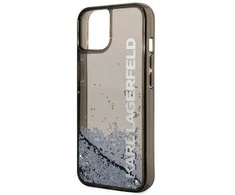 Dėklas Karl Lagerfeld Liquid Glitter Elong na iPhone 14 Plus - juodos spalvos