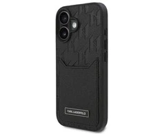 dėklas kortelių laikikliu iPhone 16 – juodas