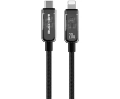 WEKOME WDC-181 Vanguard Series - USB-C to Lightning Super Fast Charging PD 20W connection cable 1 m juodos spalvos