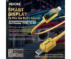 WEKOME WDC-08 Vanguard serijos USB-C į žaibo greito įkrovimo PD 20W jungiamasis laidas 1 m aukso spalvos