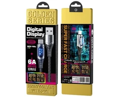 „WEKOME WDC-166 Sakin“ serijos USB-A į „Lightning“ 6A greito įkrovimo 1 m jungiamasis laidas, patamsėjęs