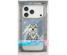 „Nimmy Gentle Pets“ serijos šunims skirtas „MagSafe“ dėklas, skirtas „iPhone 17 Pro Max“ – pilka