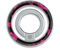 MagSafe magnetinis telefono laikiklis Crong Deluxe RING, rožinis „Rožinė Tortoise“