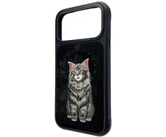 „Nimmy Lucky Fashion Cat“ „MagSafe“ dėklas, skirtas „iPhone 17 Pro Max“ - juodas