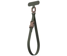 Dėklas Moshi 2-in-1 Wrist &amp; Body Strap su adapteriu - Eco Leather Phone Lanyard Moss Žalias
