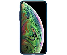 Nillkin Super Frosted Shield - dėklas skirtas Apple iPhone 11 Pro Max su wycięciem na logo Peacock Mėlyna