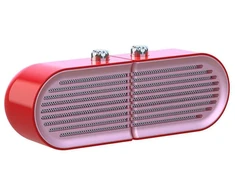 Raudonas „Devia Wind Series“ „Bluetooth“ garsiakalbis