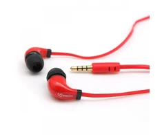Dėklas Raudonos Sbox laidinės stereo ausinės su mikrofonu EP-038